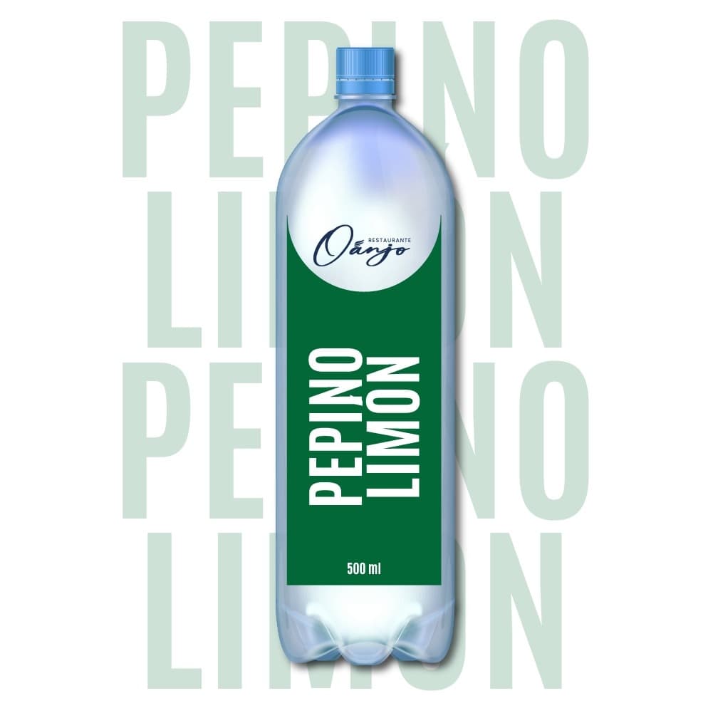 Agua Natural de Pepino con Limón 500ML.