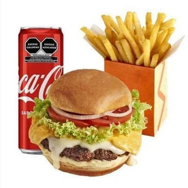 Combo hamburguesa doble queso