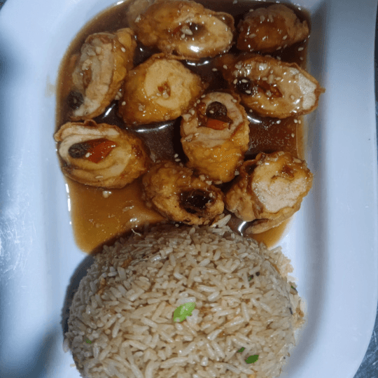 Enrollado con Salsa Ostion(sin Verduras)