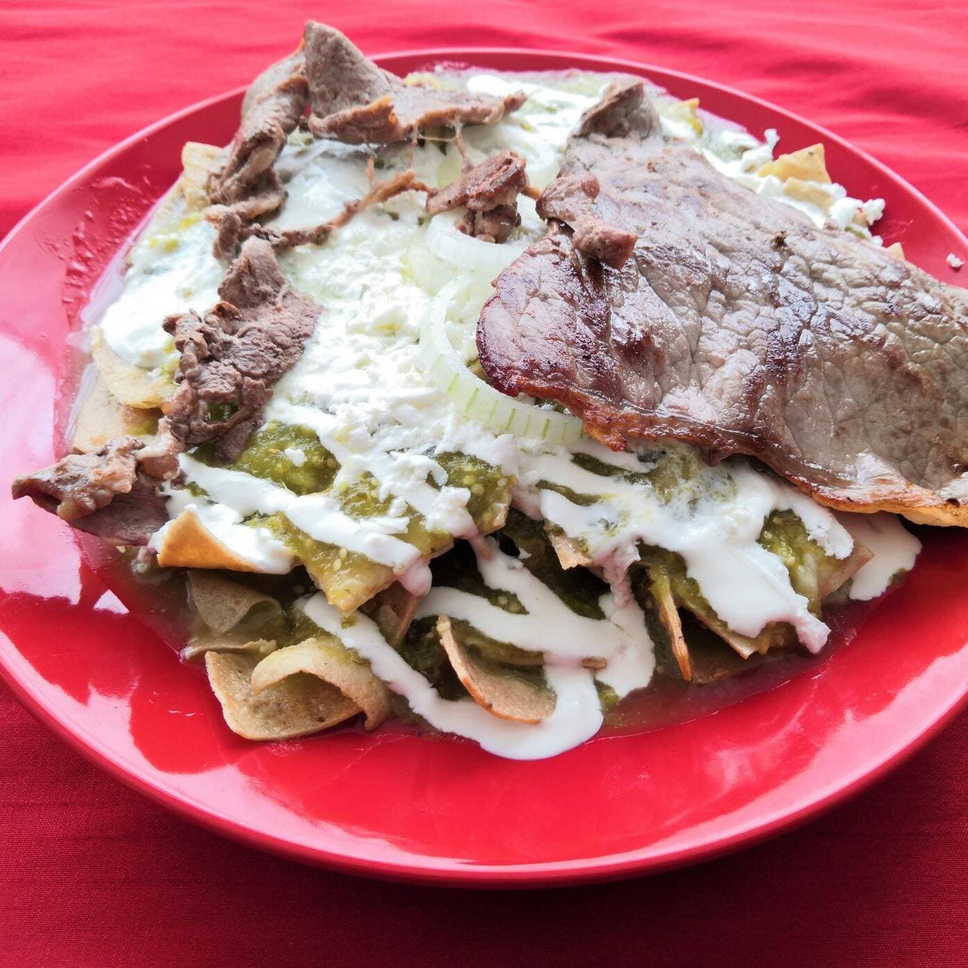 Enchiladas con Cecina de Yecapixtla