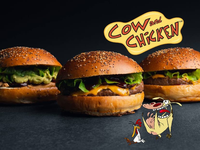 Cow Chicken And Burger And Wings