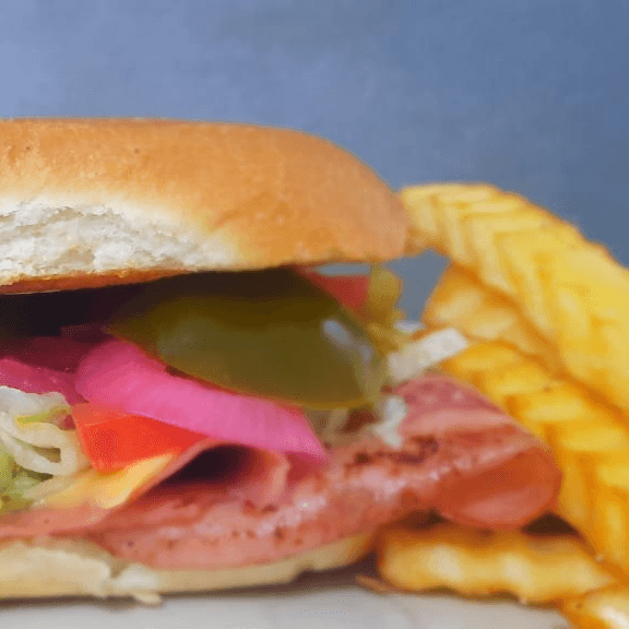 2 Tortas de Jamon C/papas+ Jamaica de 1lt