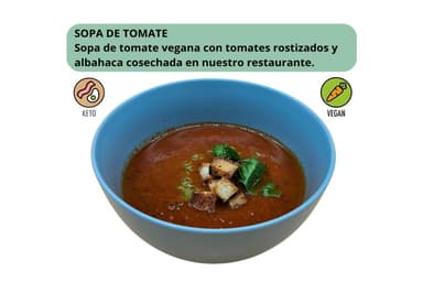 SOPA DE TOMATE VEGANA