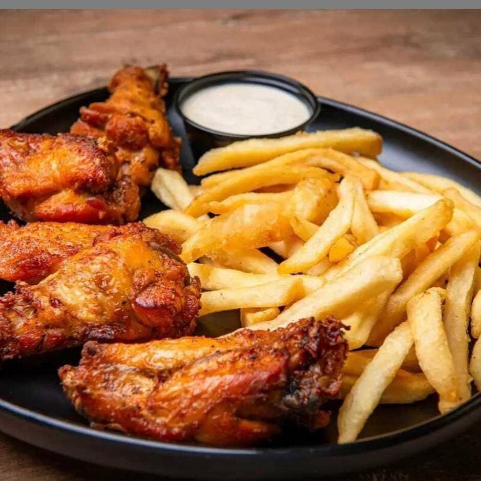 Papas a la Francesa con Alitas