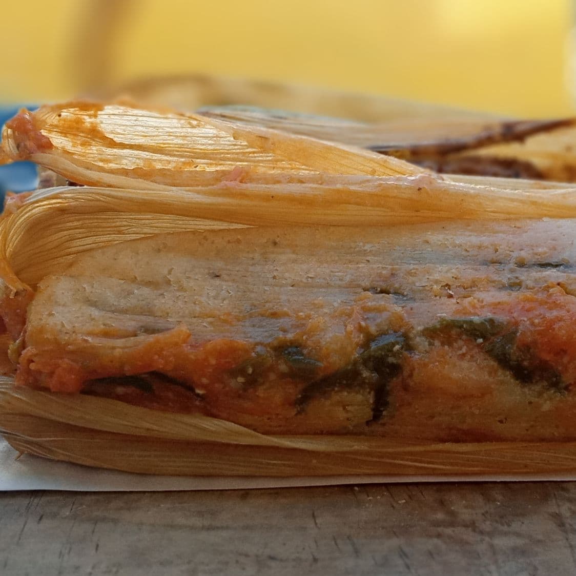 Tamal de Rajas con Queso