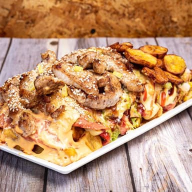 Salchipapa Tasty Cerdo Teriyaki Maduro 2 Personas