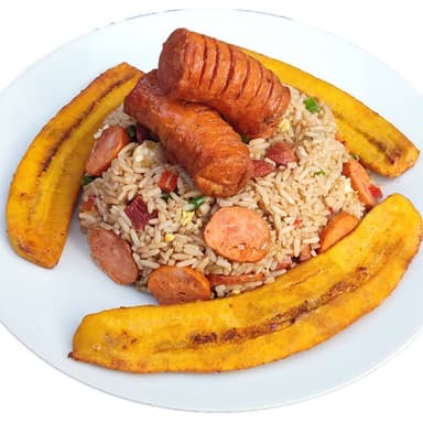 Chaufa Mixto con Chorizo Montado