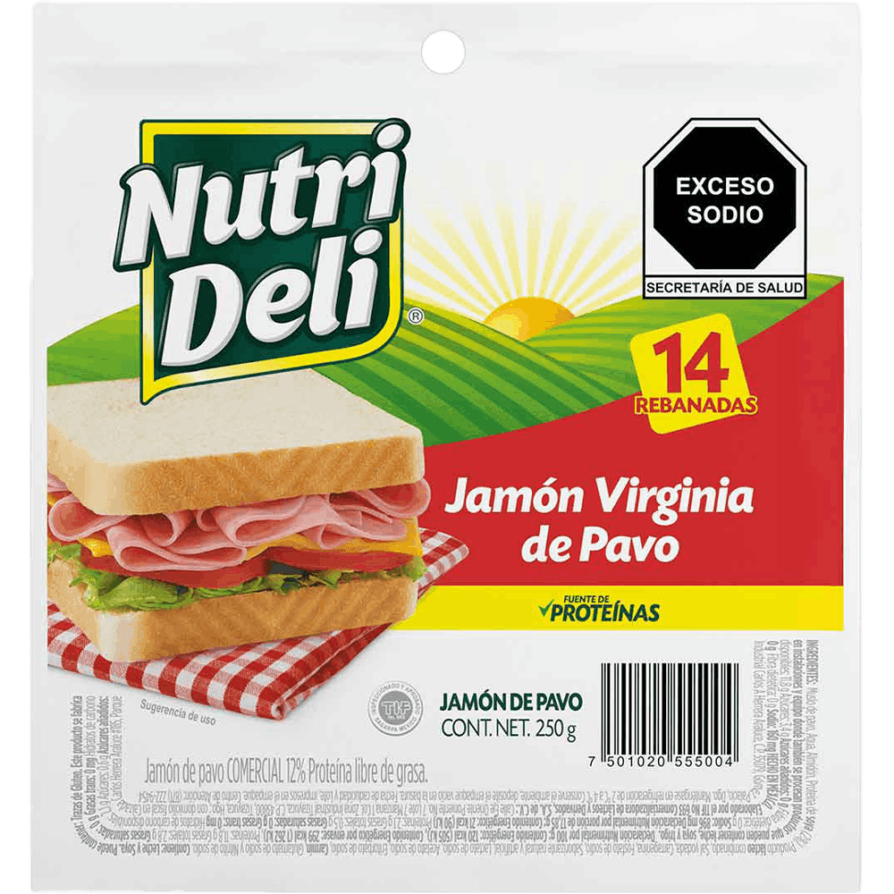 JAMON VIRGINIA PAVO NUTRI DELI 250 GR PT