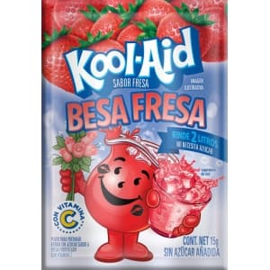 BEB EN POLVO KOOL AID BESA FRESA 15 G