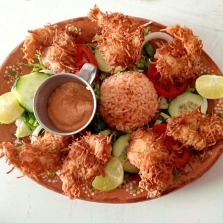 Camarones al coco