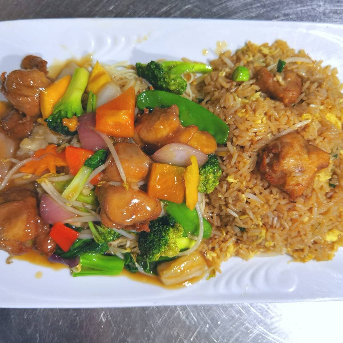 Combinado con Pollo en Trozos