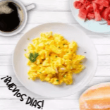Huevos al Gusto, Café, Fruta y Pan Salado