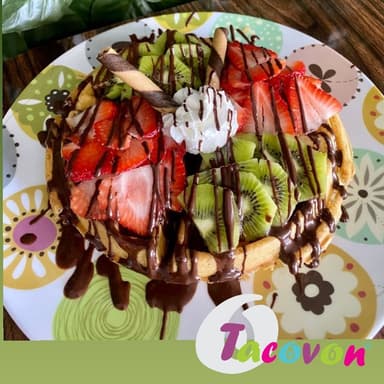 Waffle Dulce con 2 Toppings