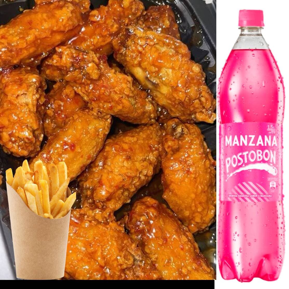 Alitas Chipotle X30 más Gaseosa 1.5 L.