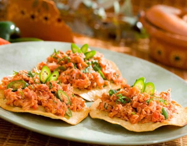 Tostada de Marlin Ahumado
