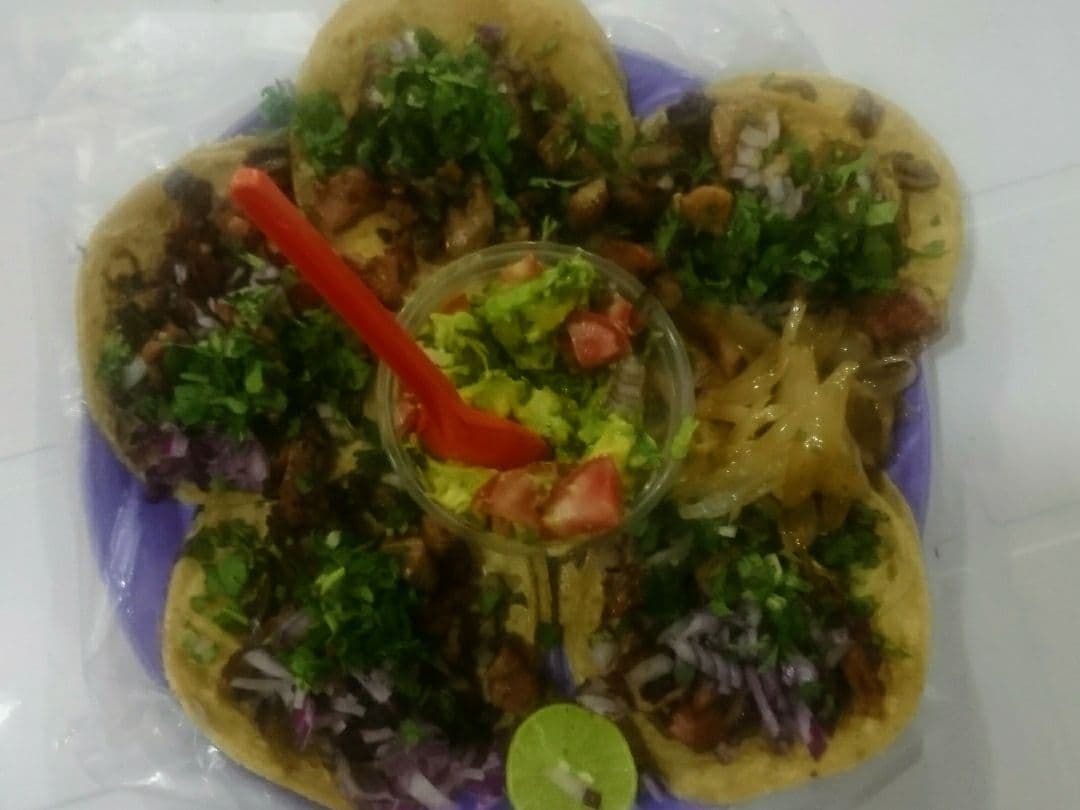 Taquitos De Tripitas Con Guacamole y Quesadilla.