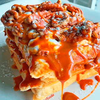 Cajeta Stuffed Waffle