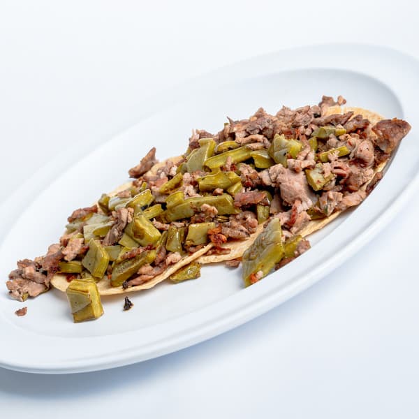 TACOS DE COSTILLA C/NOPAL (2) 130grs