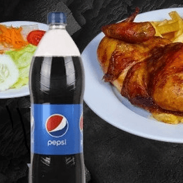 1/2 Pollo + Gaseosa 1.5 L