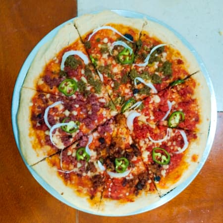 Pizza Cuatro Chorizos (Grande)