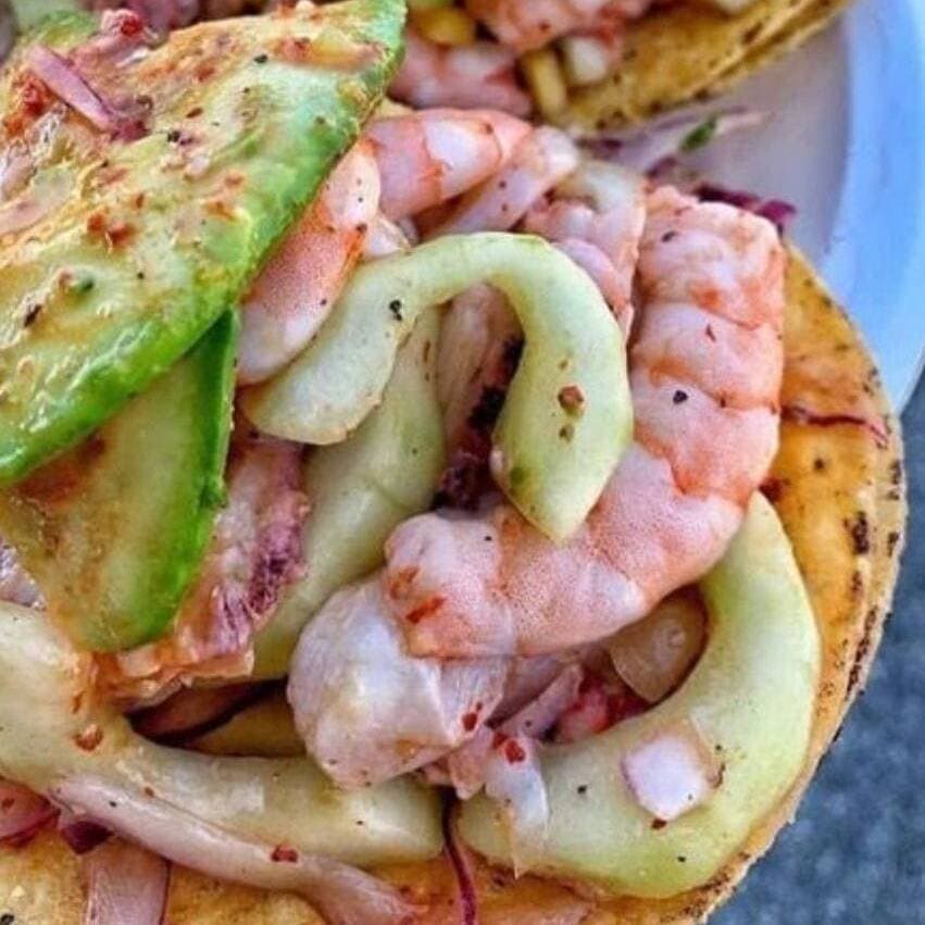 Tostada de Ceviche de Camarón