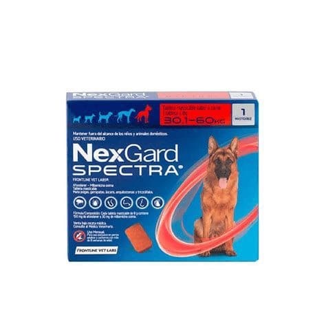 Nexgard Spectra 30.1-60 Kg (Rojo) 1 Masticable