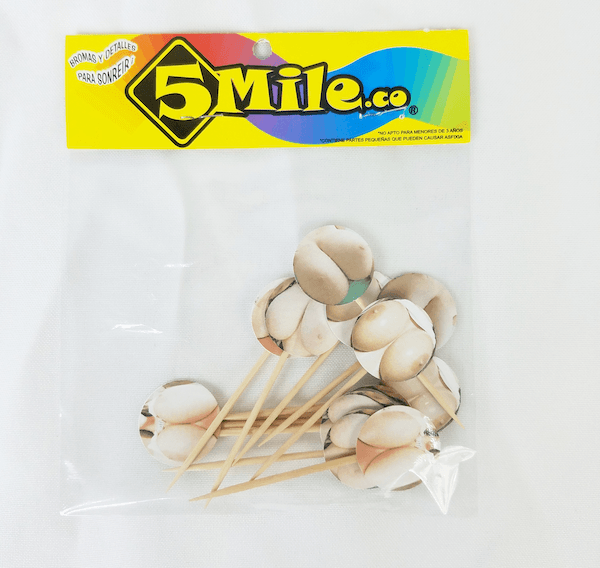 PALILLOS CON IMAGEN DE BOOBIES 12 PIEZAS