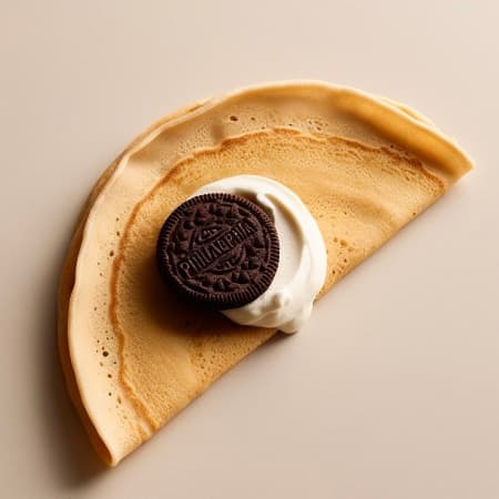 Crepa de Queso Philadelphia con Oreo