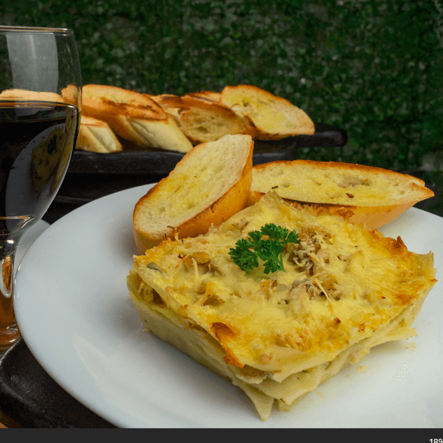Lasaña Pollo y Champiñones