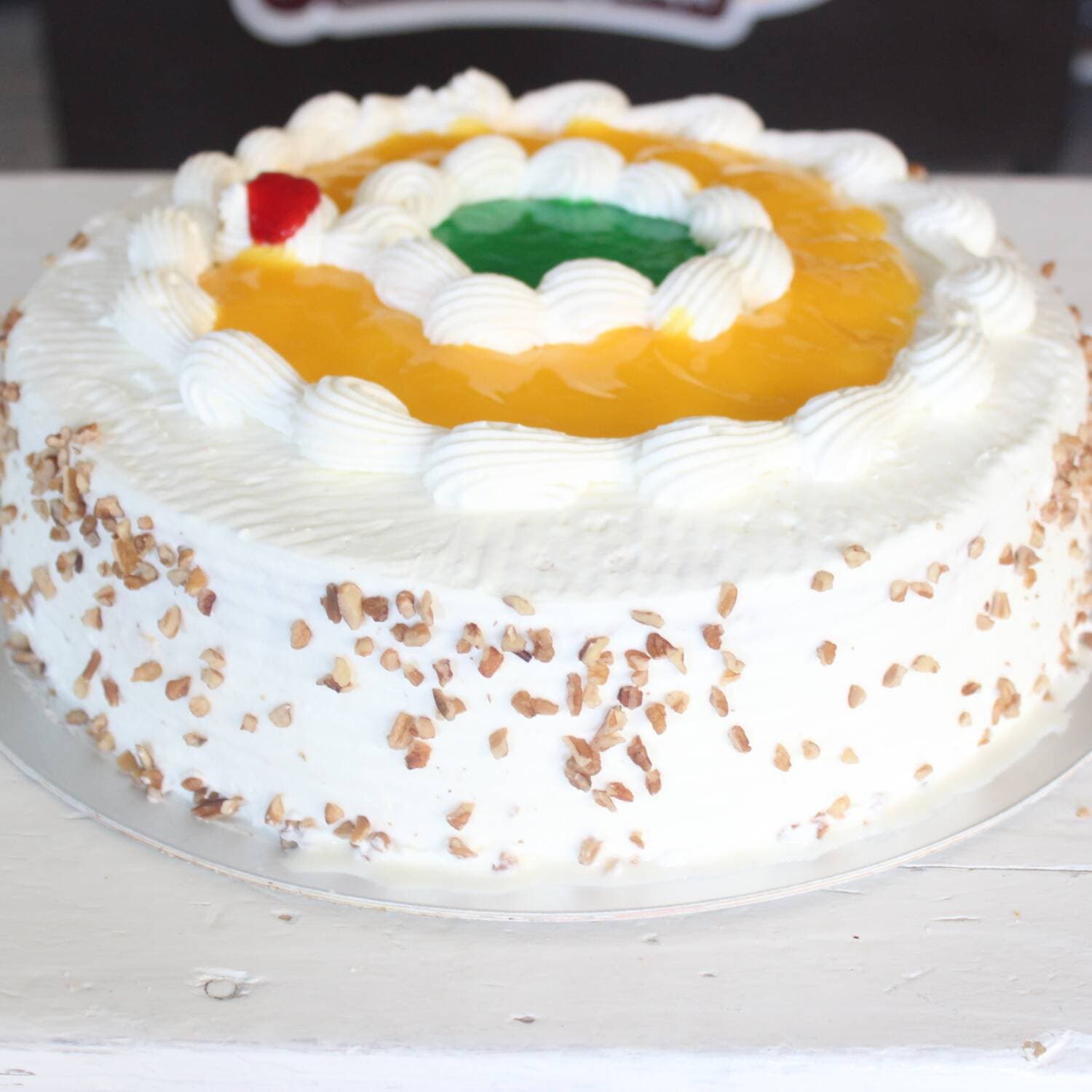 Pastel de Durazno-Nuez