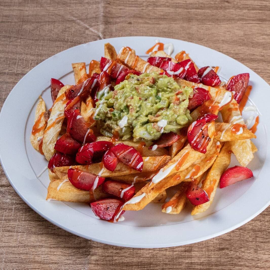 Papas con Salchicha de Asar