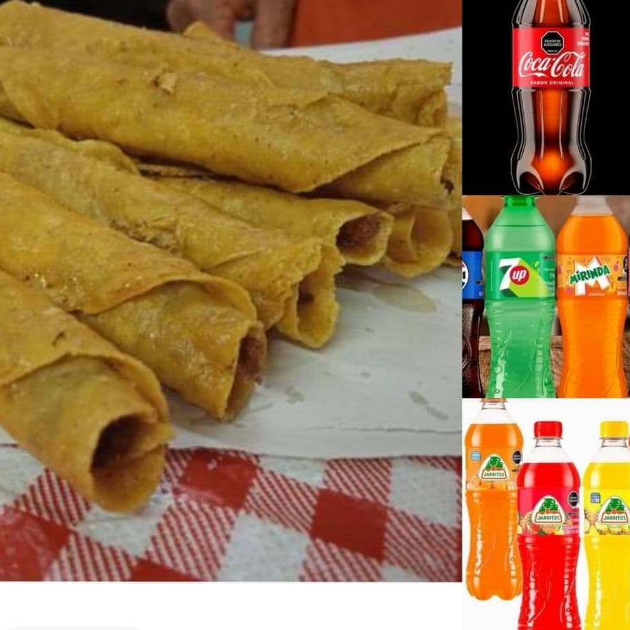 Combo 5 Flautas + 1 PEPSI O 7UP
