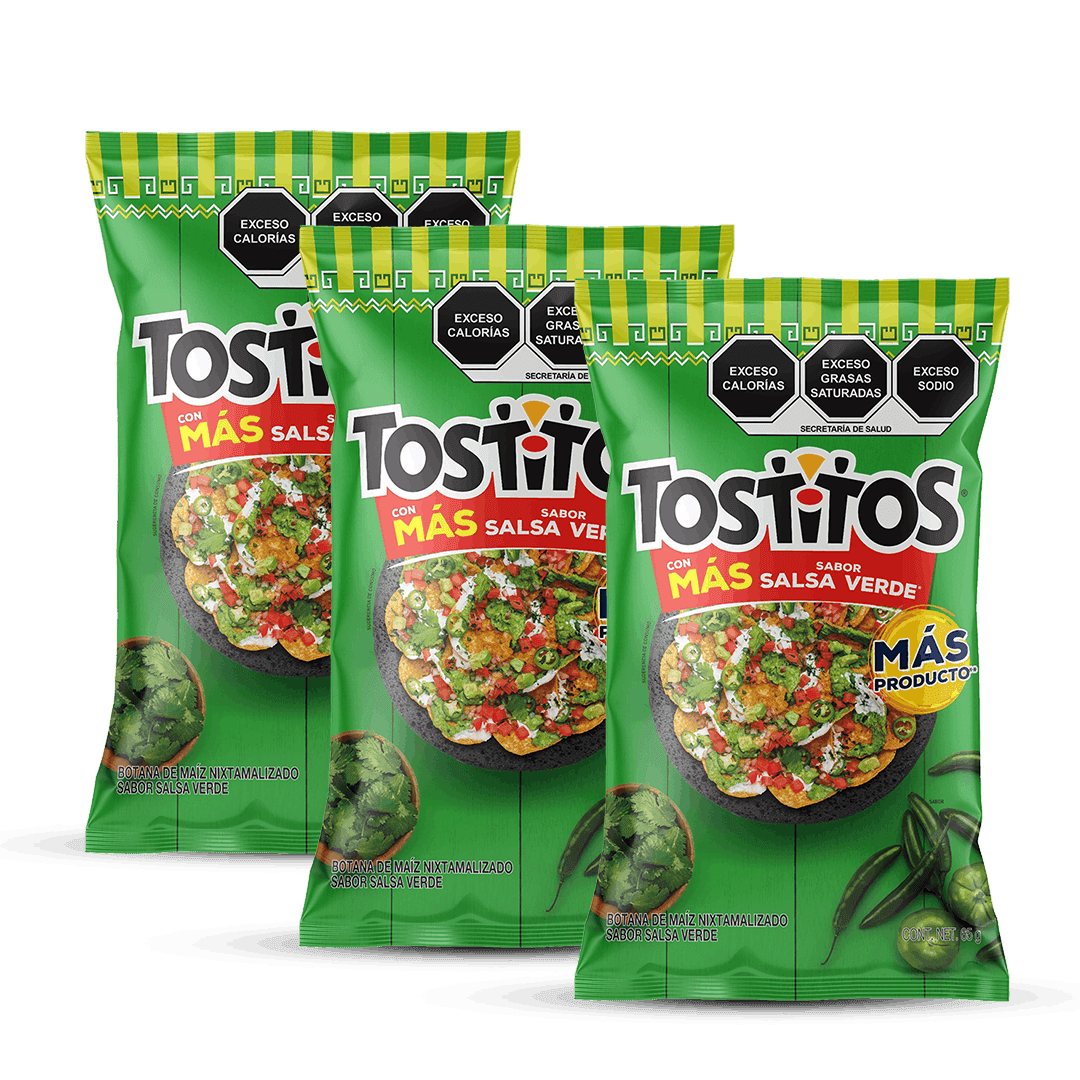 3 TOSTITOS SALSA VERDE 62GR