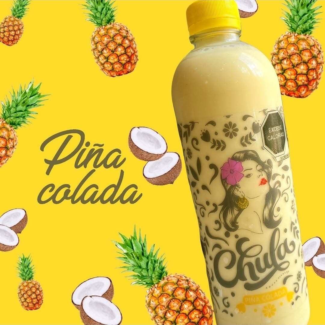 Agua Fresca de la Chula Sabor Piña Colada