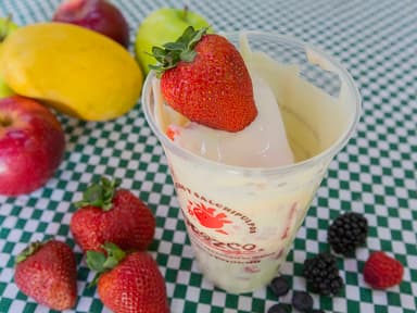 Fresas naturales con crema chicas