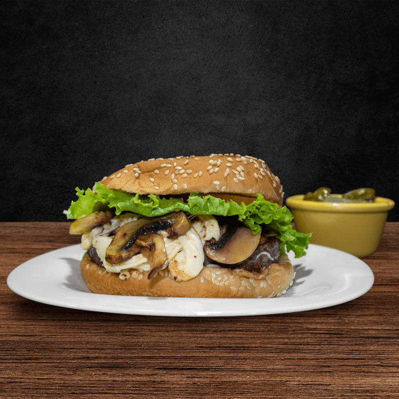 Pack 3: 1 Hamburguesa Champiñones + 1 Bebida