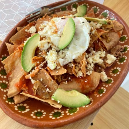HORCHATA Con CHILAQUILES Rojos
