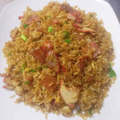 Arroz Cantonés, Pollo, Jamón y Lechón