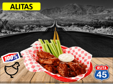 Combo Alitas 8 piezas, Refresco, Galleta Oatmeal