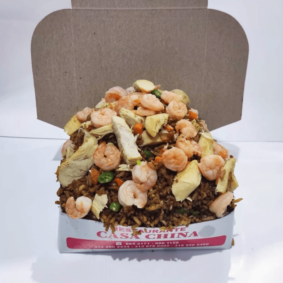 Chow fan con Pollo y Camarones Personal