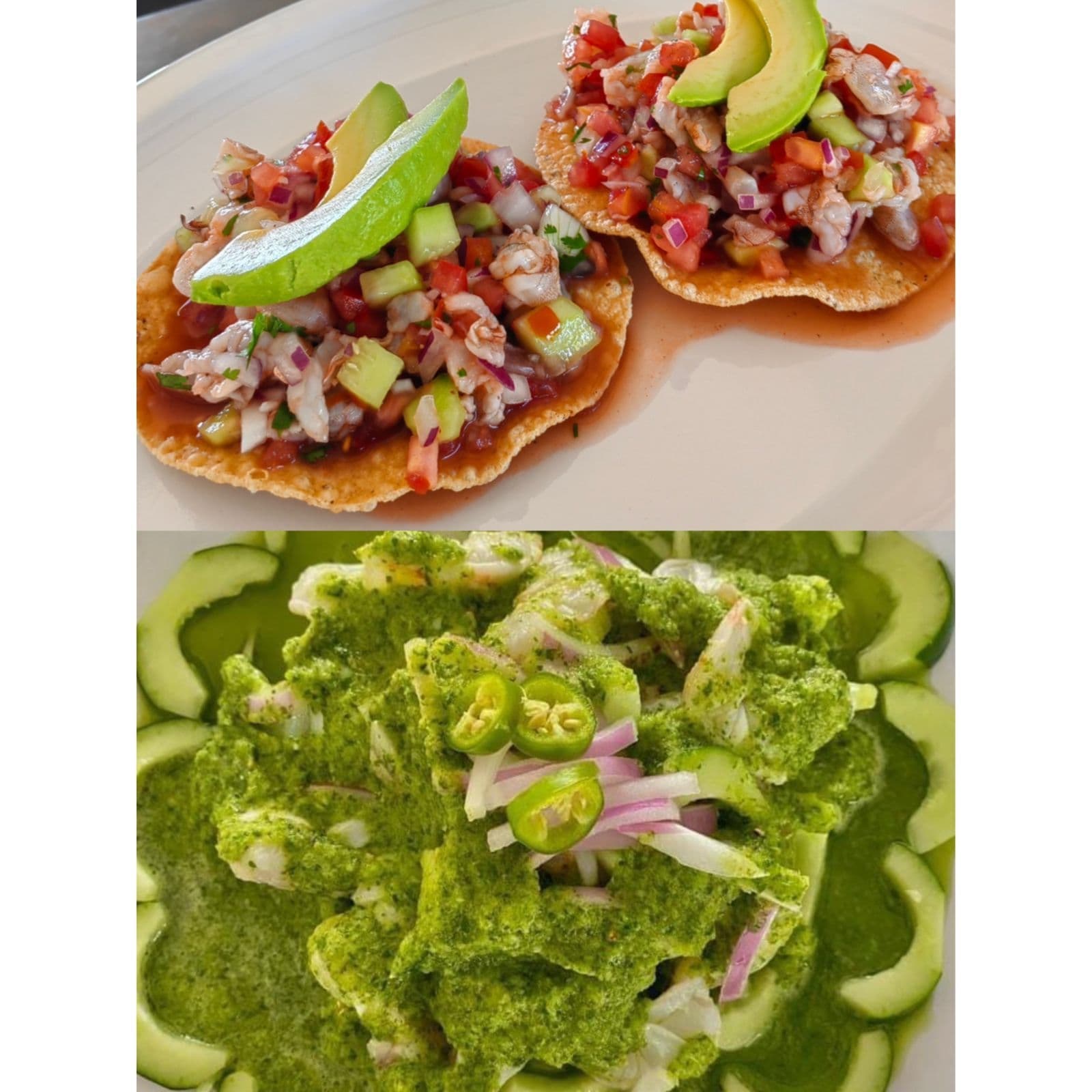 Combo Ceviche de Camaron y Aguachile