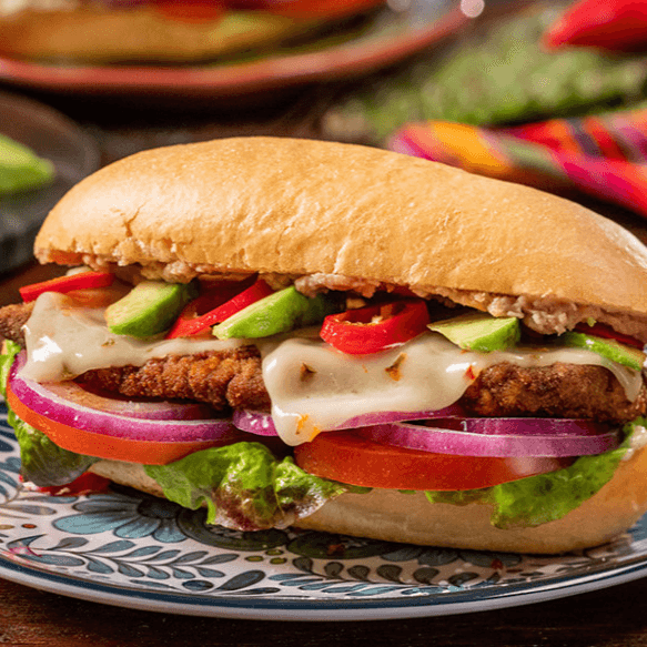 Torta de milanesa de pollo