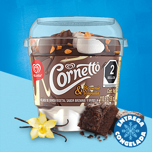 Copa Cornetto Brownie/Vainilla (2 Piezas)