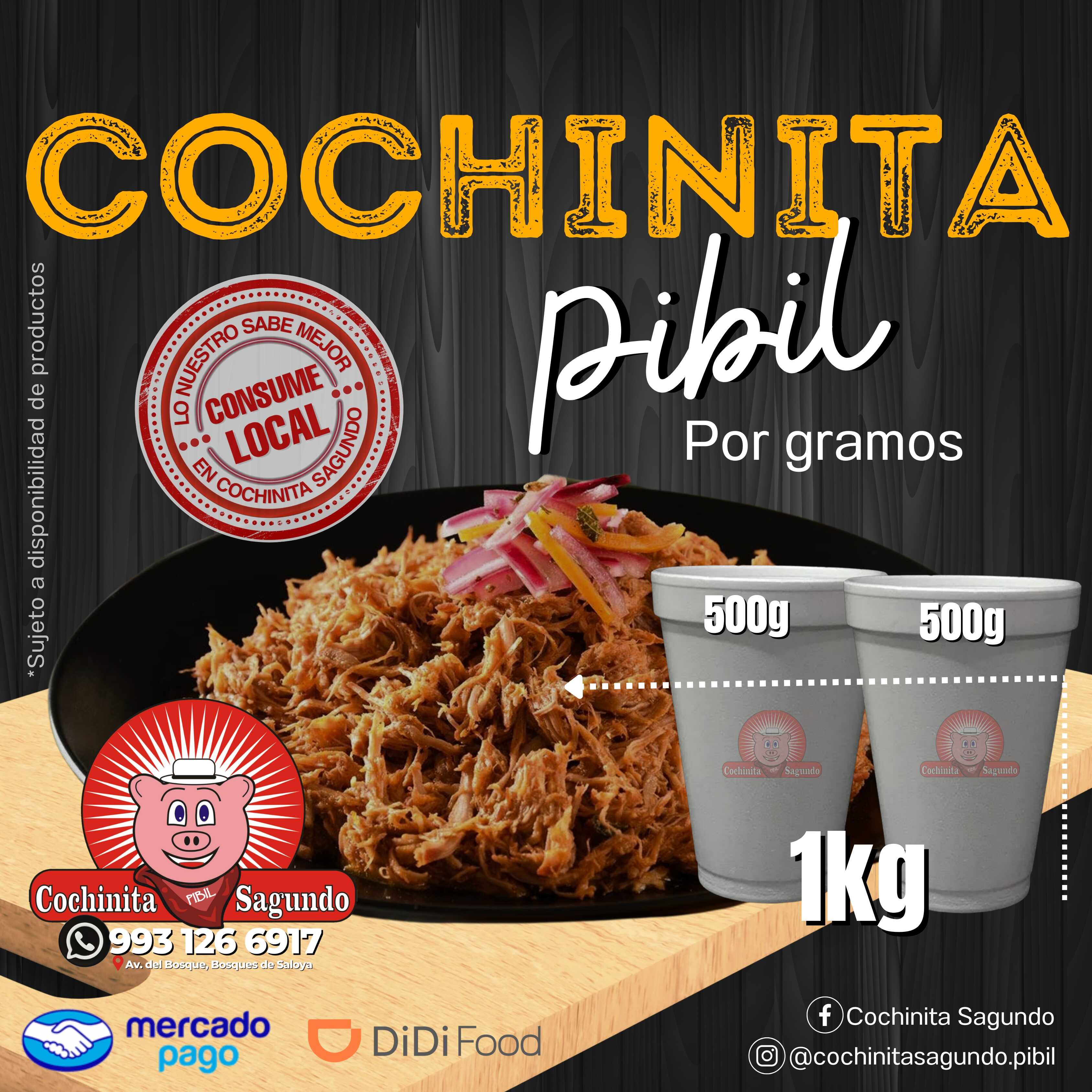 1 KILO DE COCHINITA PIBIL MACIZA