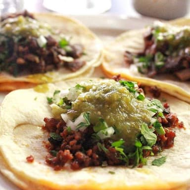 Taco De Campechana (Chorizo Con Cecina)