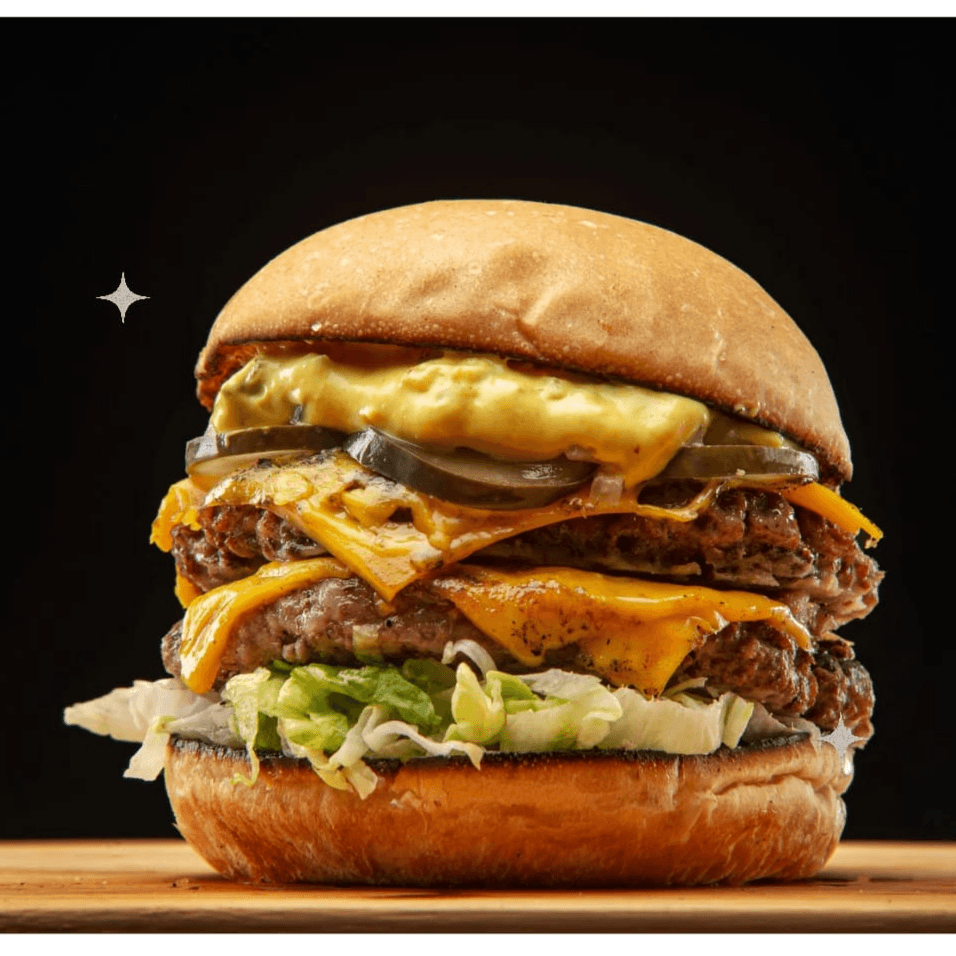Hamburguesa Doble con Papas