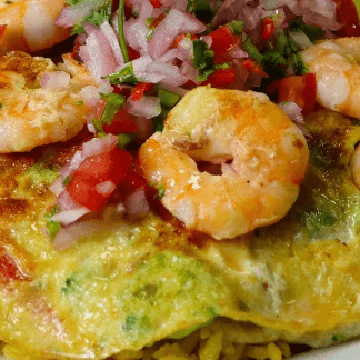 Tortilla de Langostinos