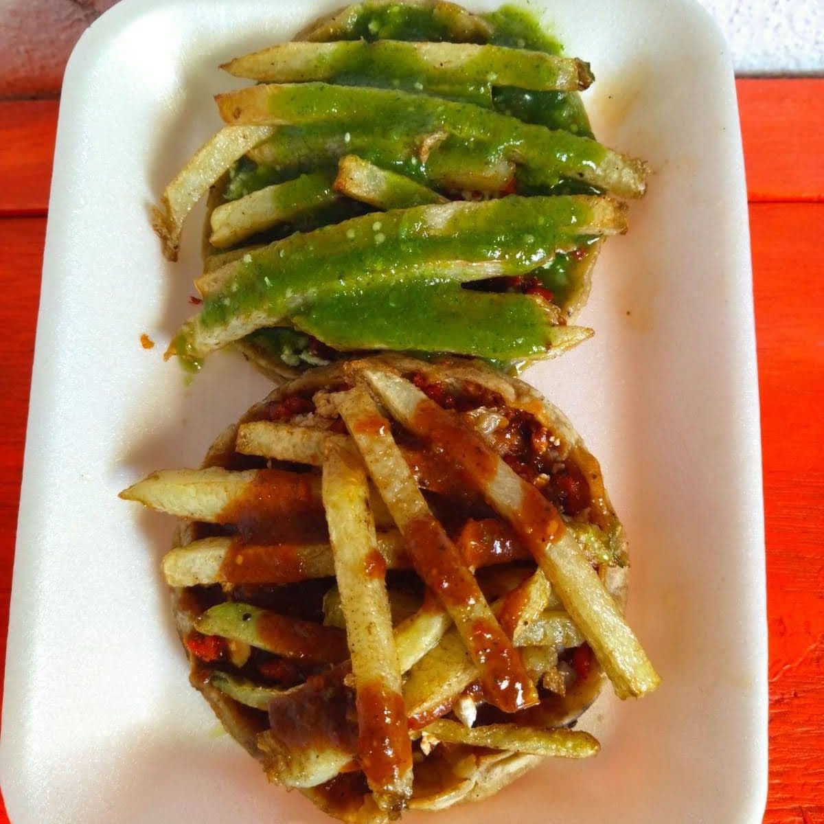 PICADITAS CON SALSA+PAPAS ALA FRANCESA
