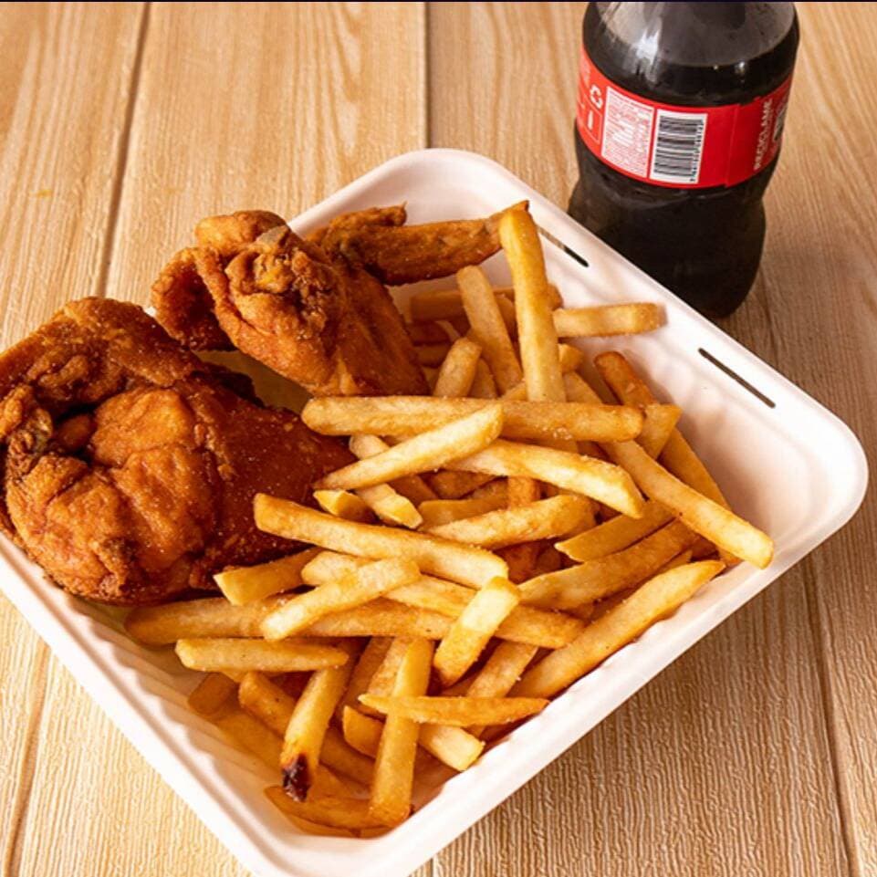 Combo 4 (4 piezas de pollo + papa frita + gaseosa)