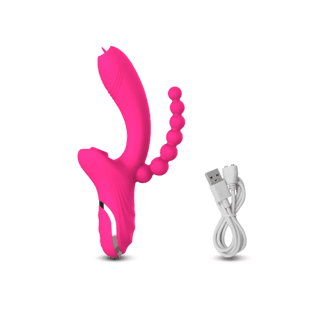 Vibrador Triple Estimulación Rosa